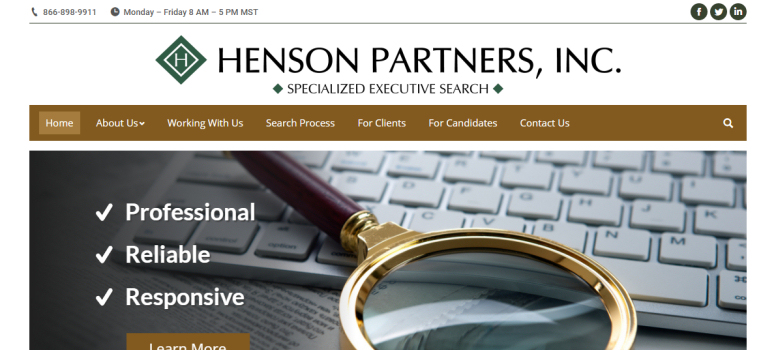 Web Design Portfolio Henson Partners