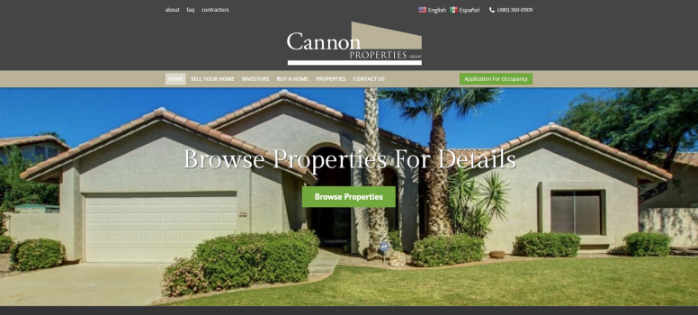 Web Design Portfolio Cannon Properties Group